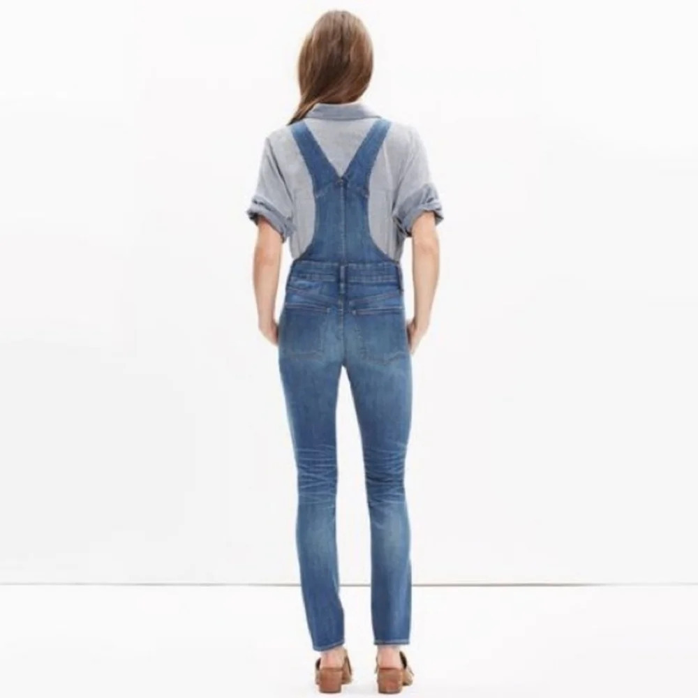 Madewell Skinny Denim bib overalls in Camila wash size xsmall - Picture 7 of 13